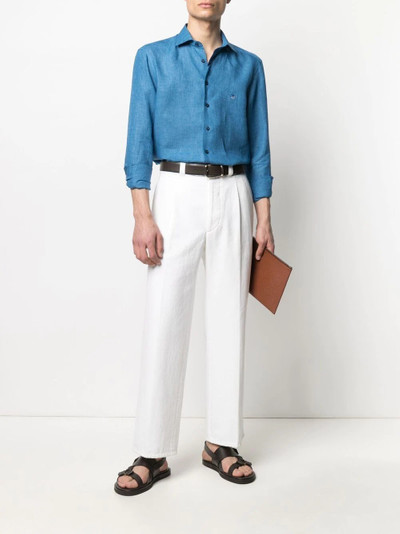 Etro Pegaso-embroidered linen shirt outlook