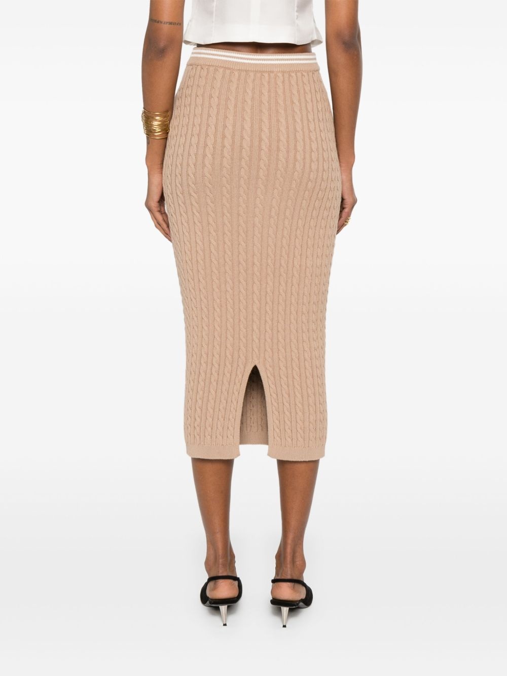 cable-knit midi skirt - 4