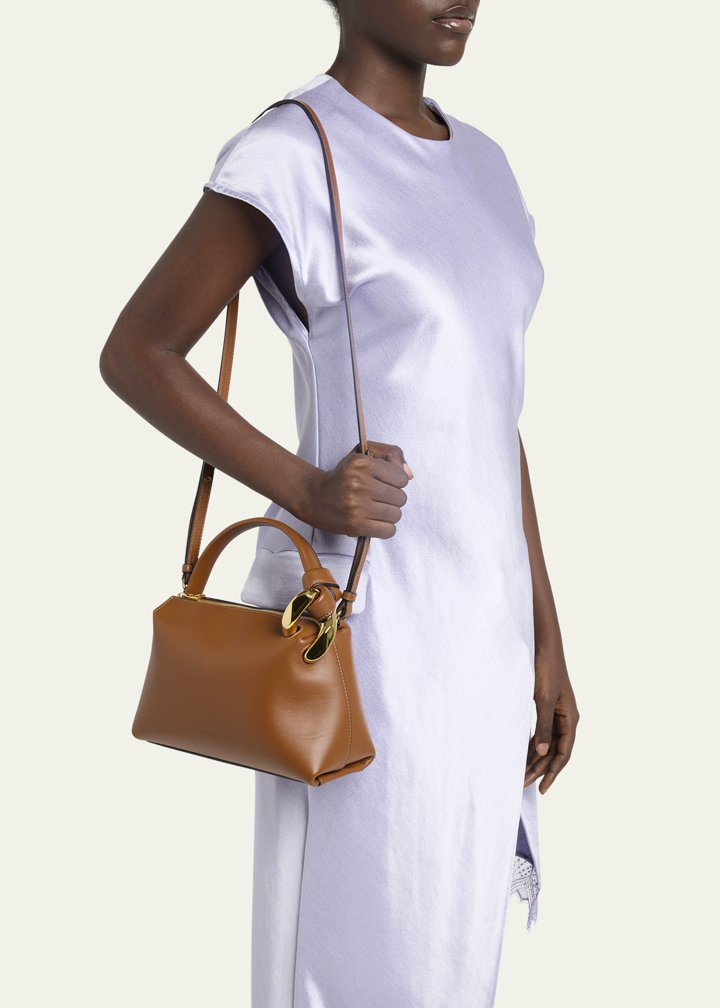 Chain Leather Crossbody Bag - 2