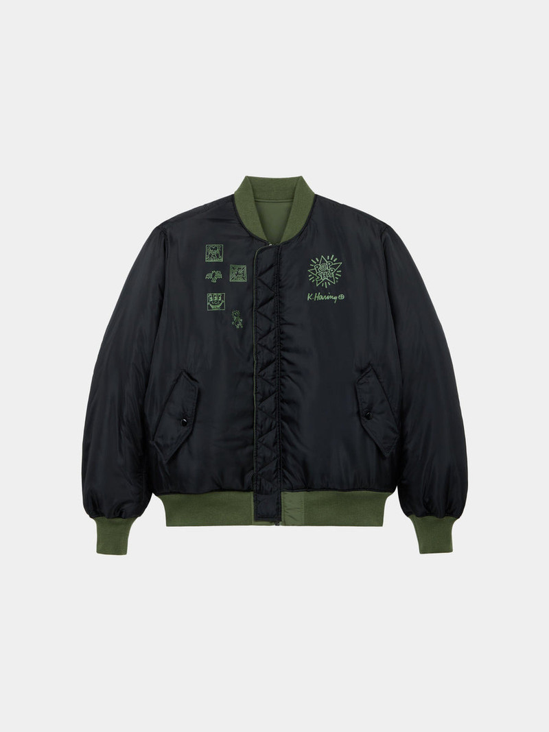 KEITH HARING X ALPHA MA-1 ALL REVERSIBLE 10