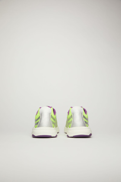 Acne Studios Trail trainers yellow/silver/white outlook