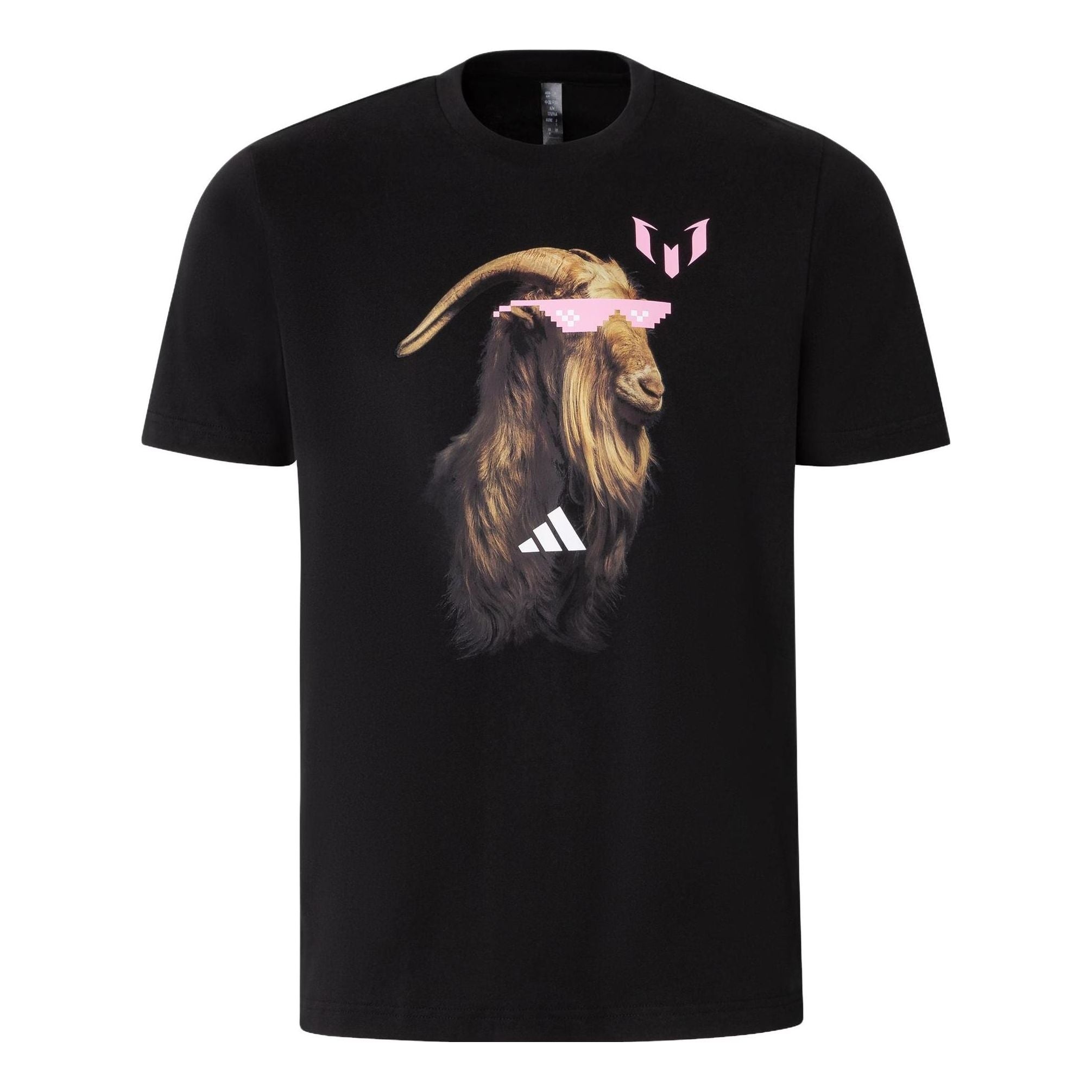 adidas X Messi GOAT Graphic SS T-Shirts 'Black' JD7127 - 1