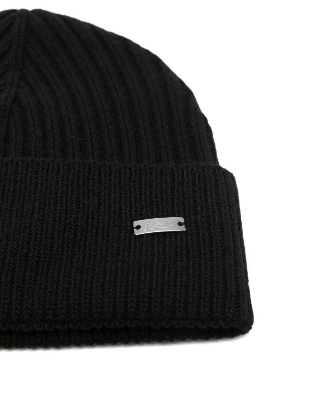 ribbed logo-plaque beanie - 3