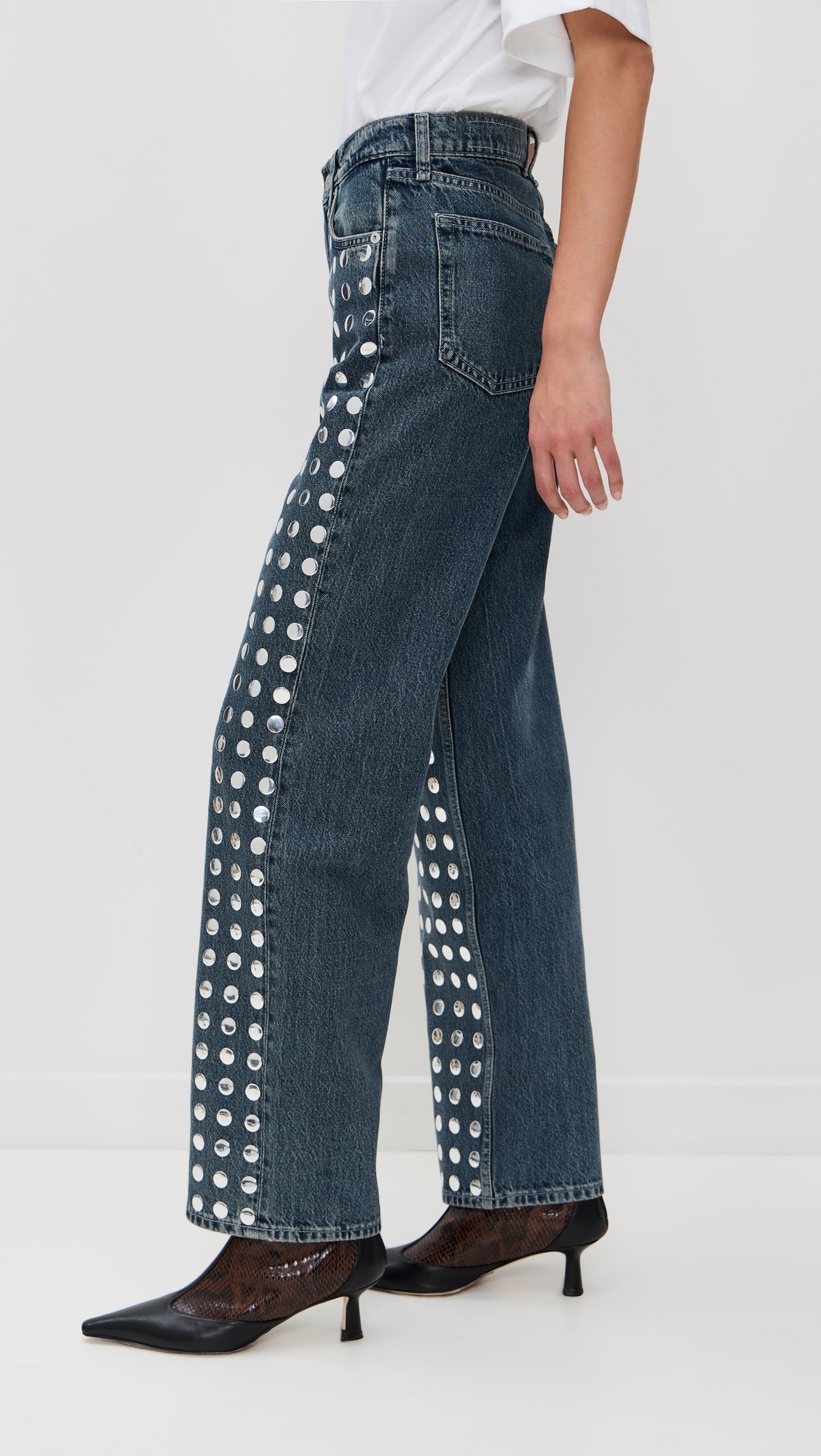 Shea High Rise Full Relaxed Straight Jeans - 4