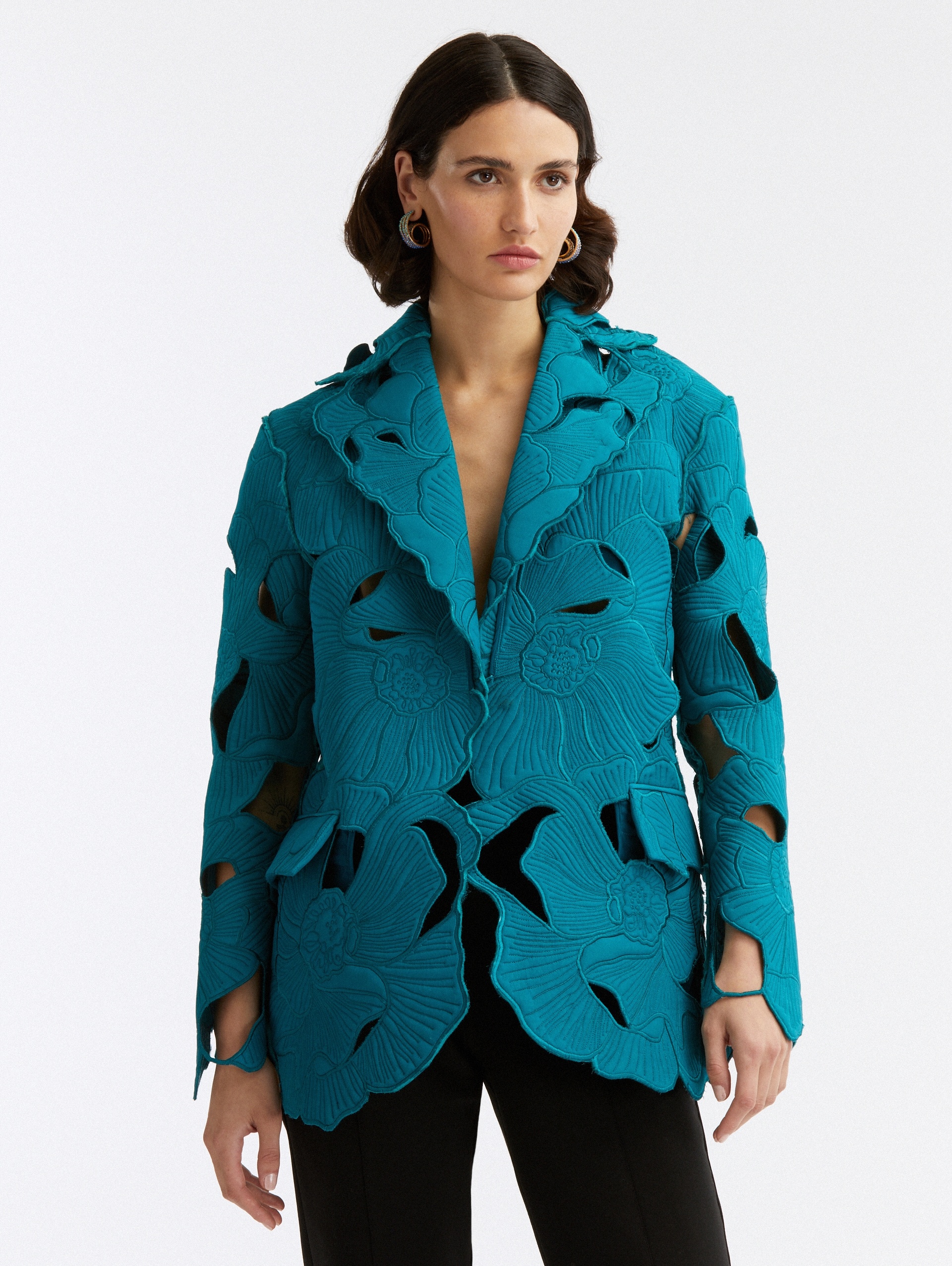 OVERSIZED FLORAL CUTOUT JACKET - 2