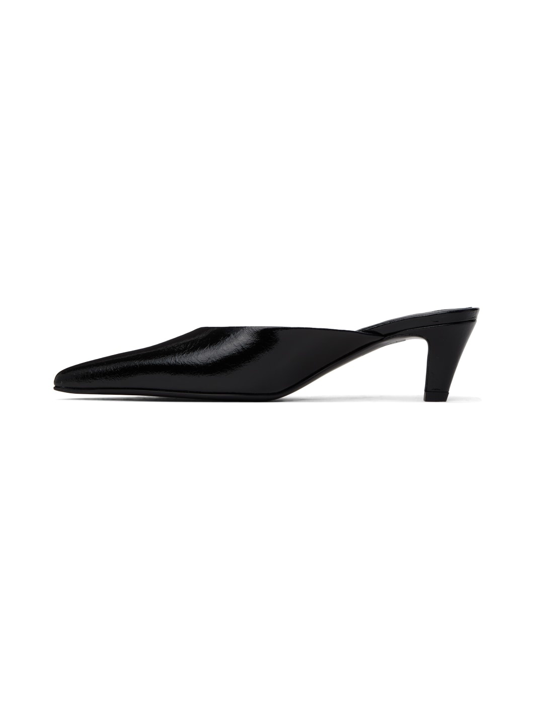 Black 'The Patent Leather Mule' Heels - 3