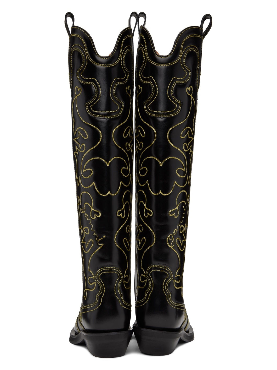 Black & Yellow Western Tall Boots - 2