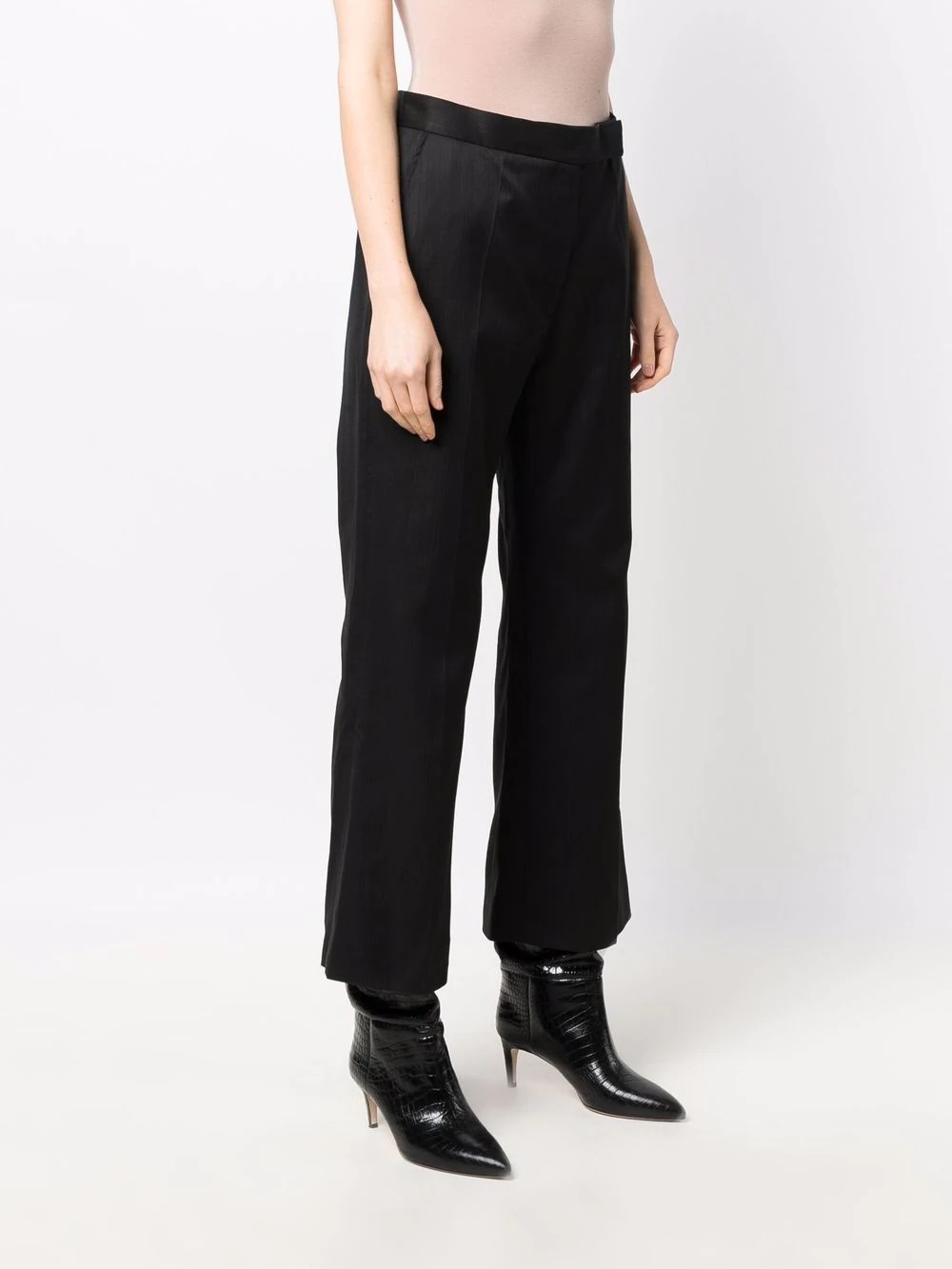 bootcut cropped trousers - 3