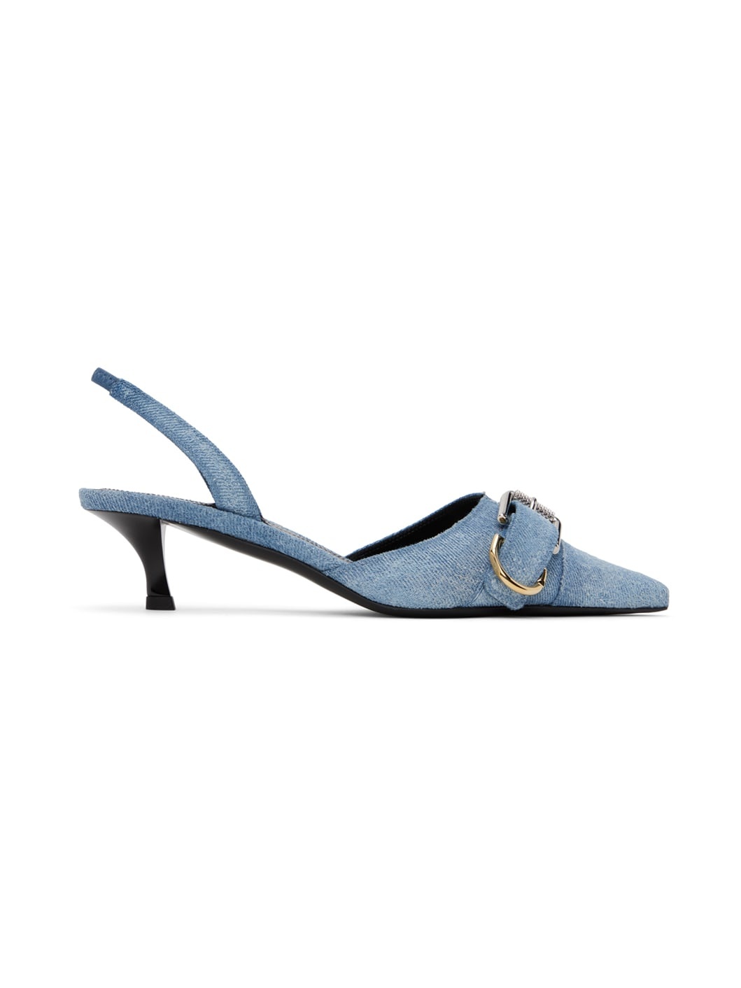 Blue Voyou Slingback Heels - 1