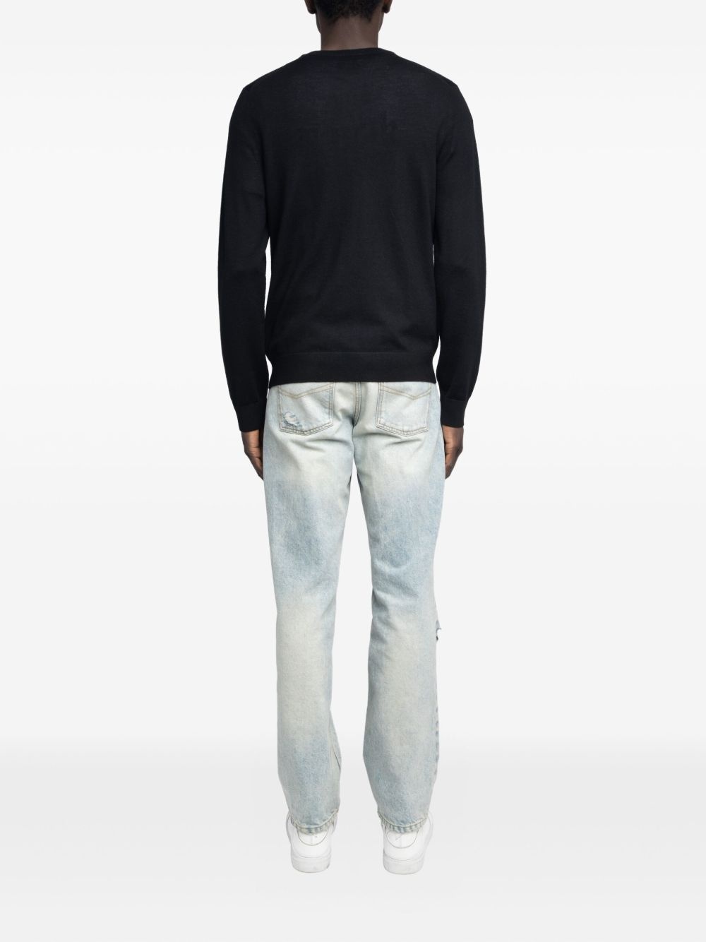 logo wool sweater - 3