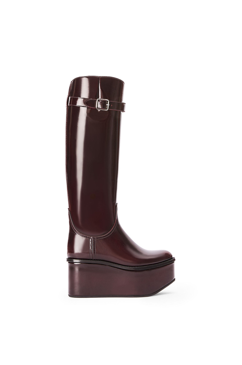 Wedge riding boot in calfskin 1