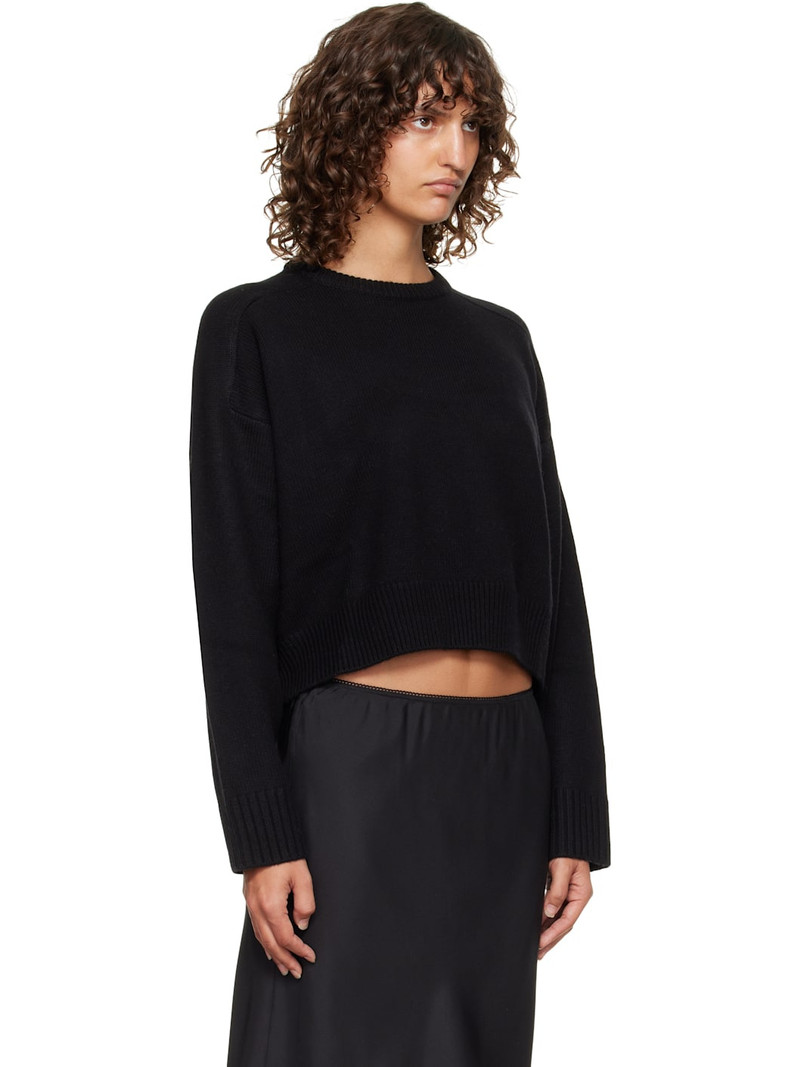 Loulou de Saison Black Bruzzi LDS Boxy Cashmere Sweater outlook