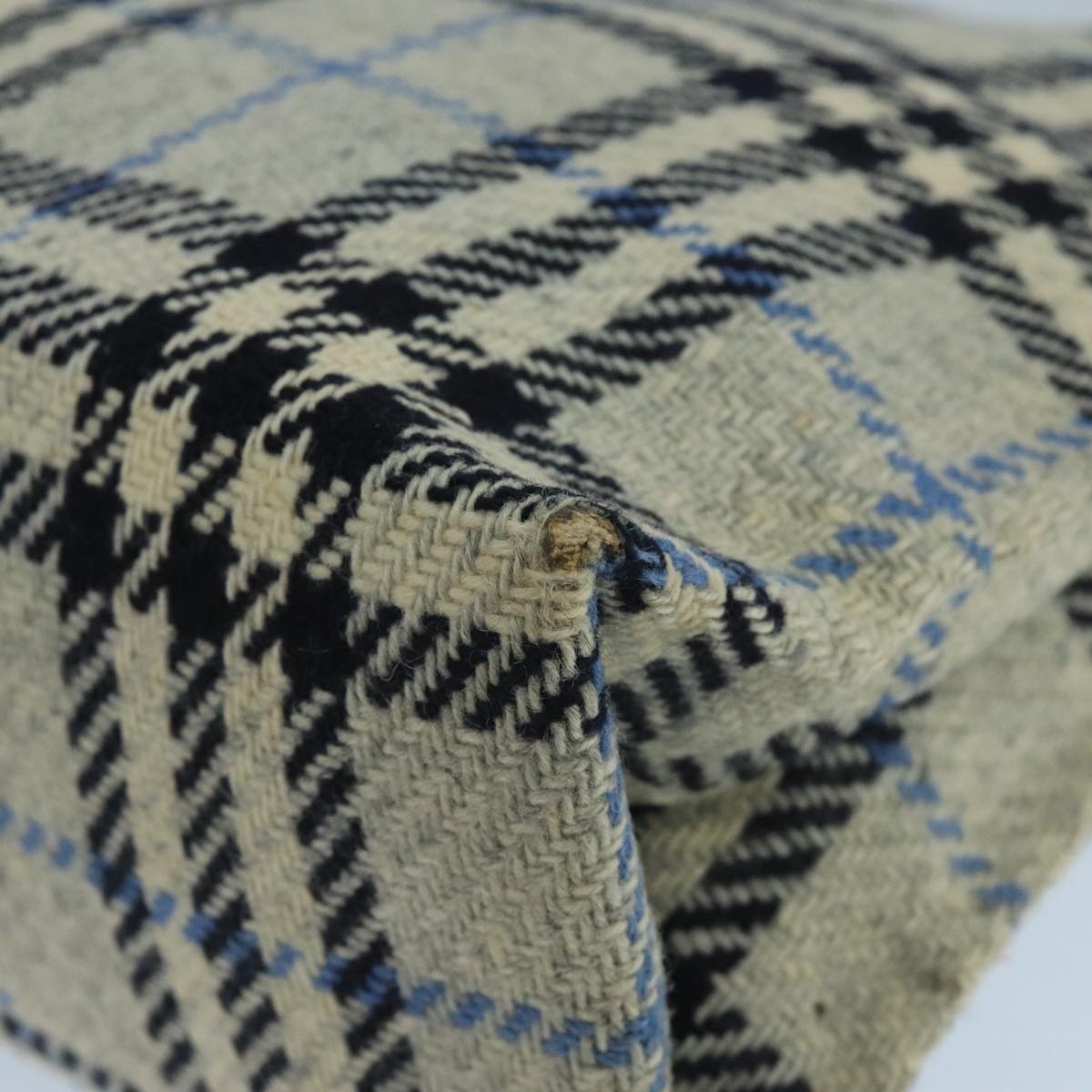 Burberry Nova Check Hand Bag Wool Gray - 9