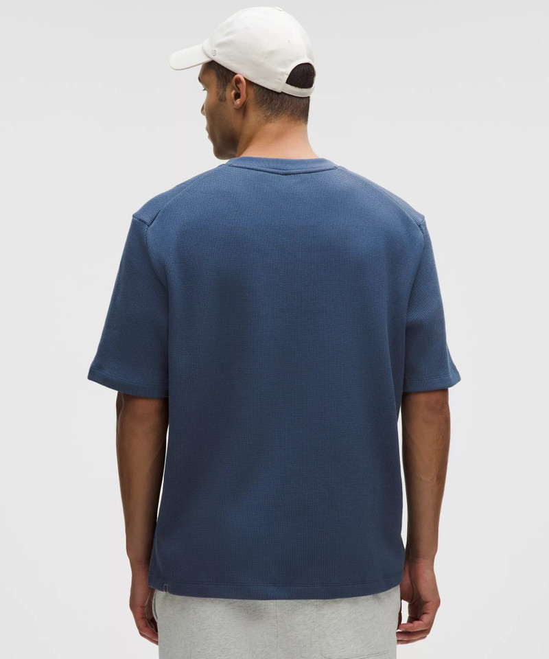 Cotton-Blend Waffle Knit Short-Sleeve Shirt 3