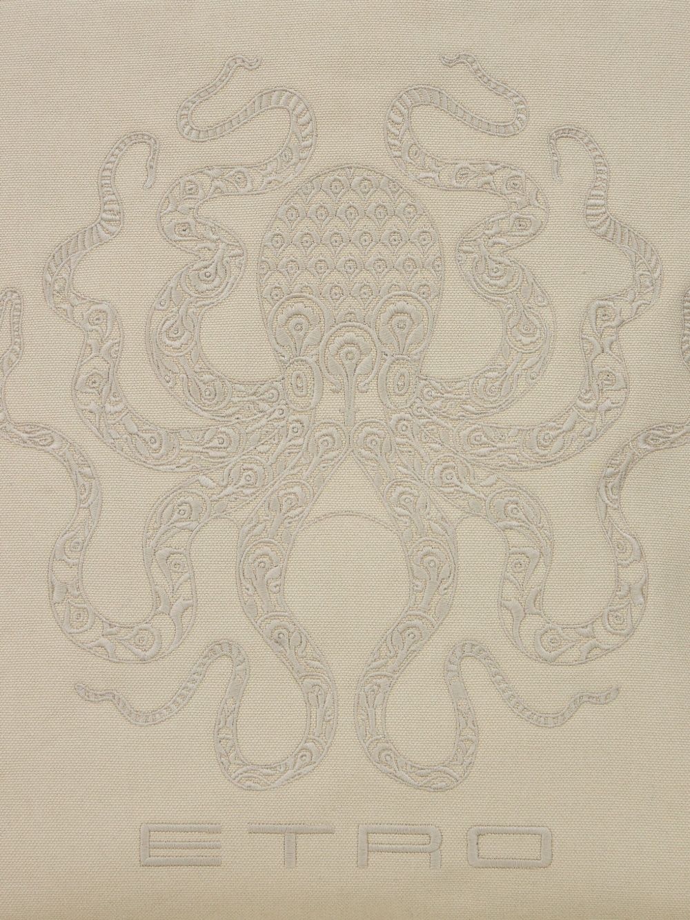 Octopus-embroidered tote bag - 6