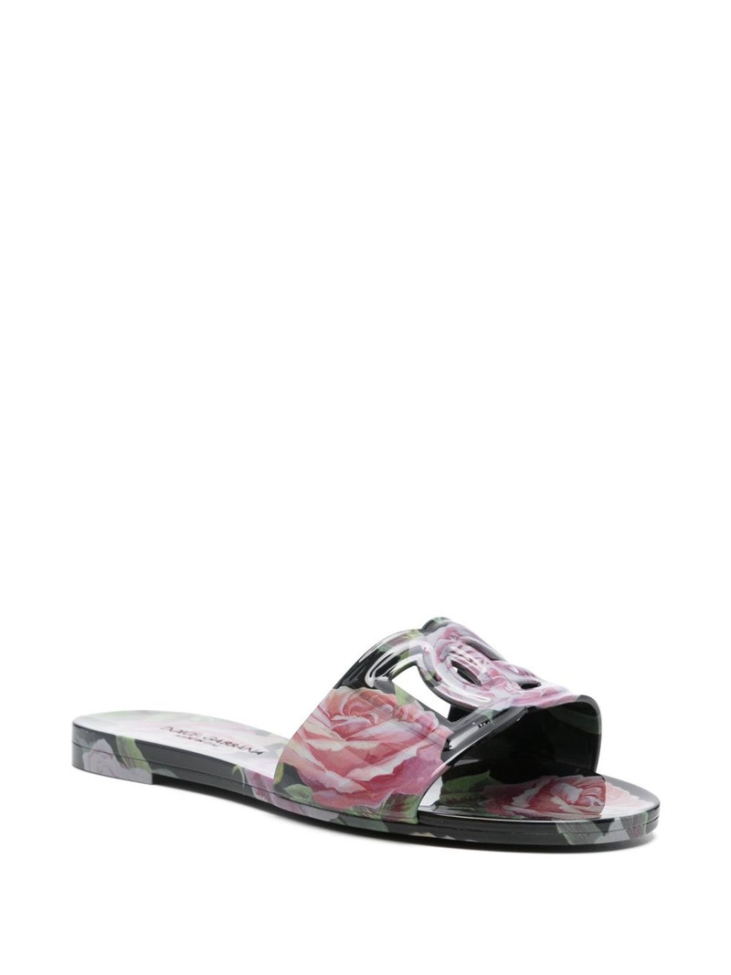 Dolce & Gabbana floral-print slides outlook
