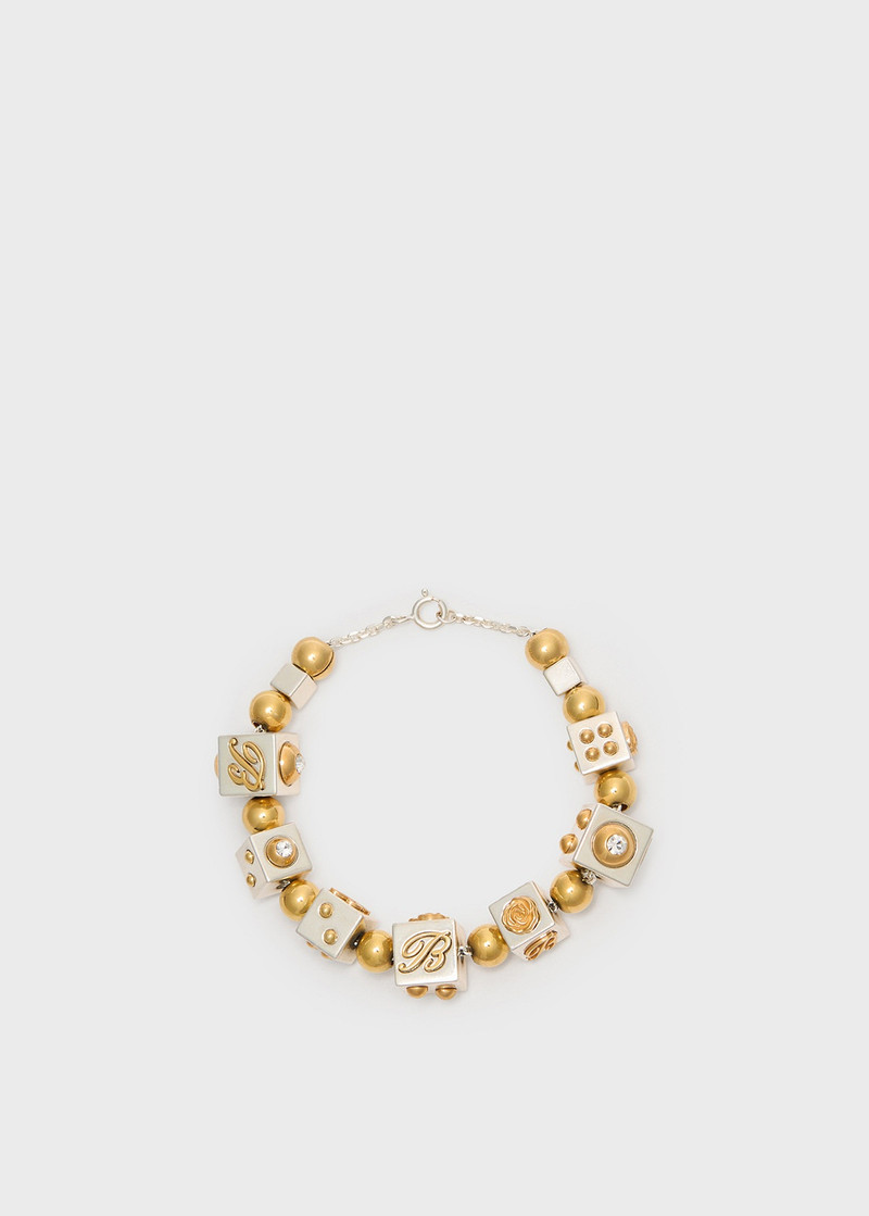METAL BRACELET WITH DICE AND SPHERES 1