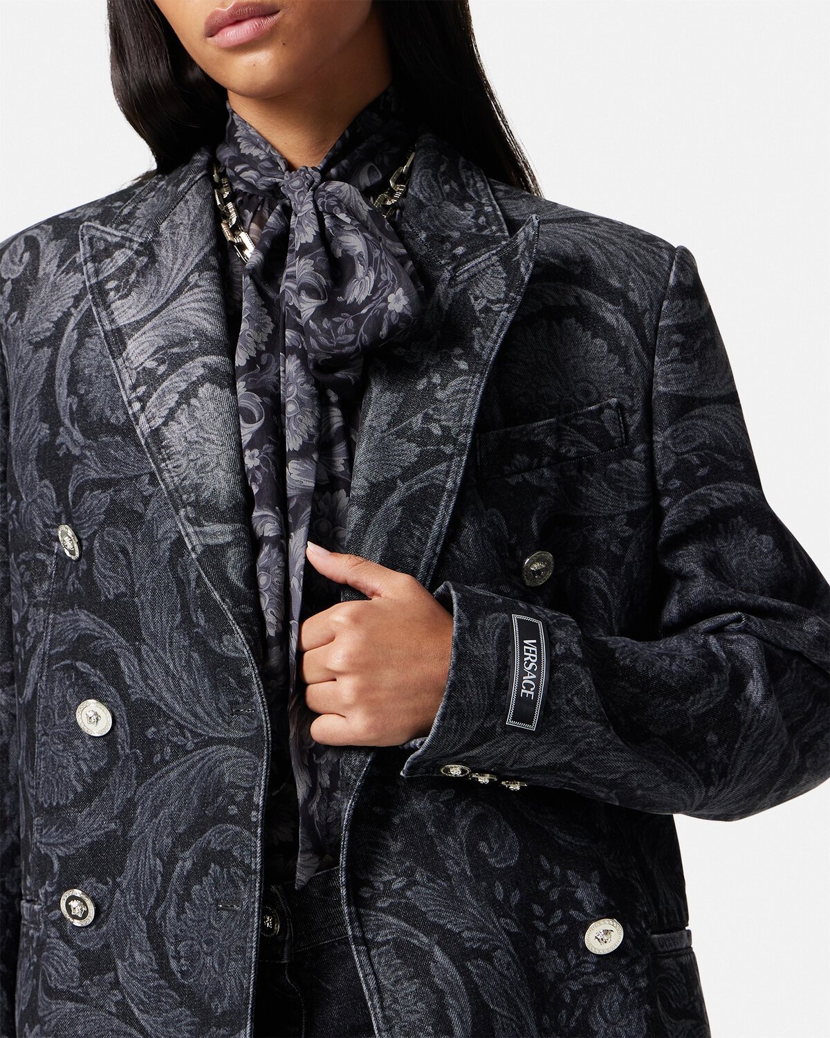 Barocco Denim Slim Masculine Blazer - 3