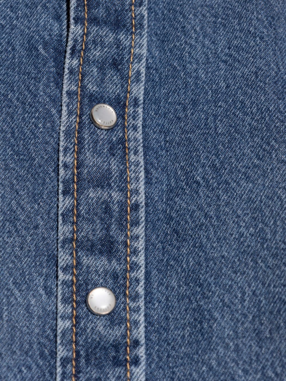 button-fastening denim shirt - 5