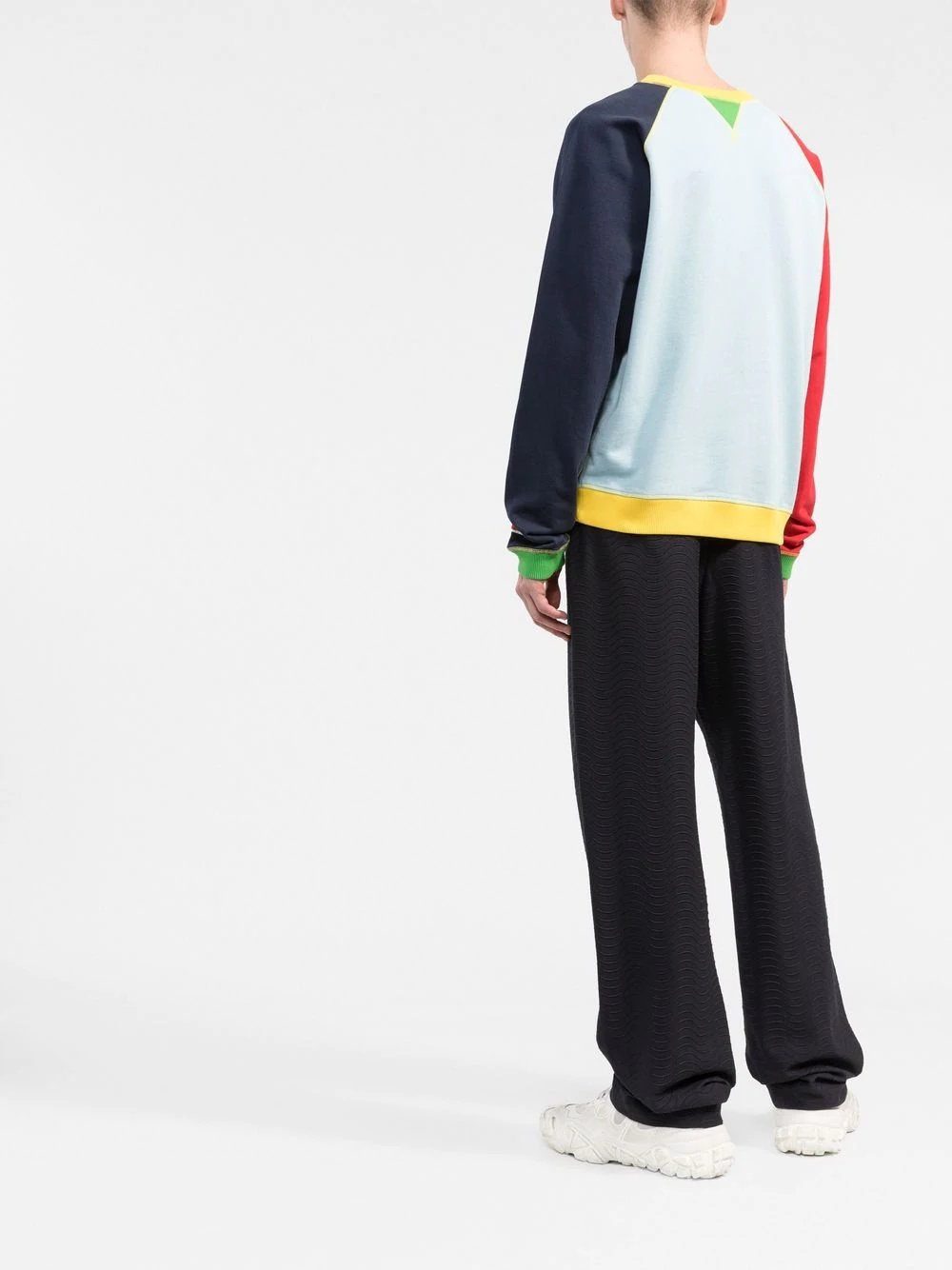 colour-block crew-neck sweatshirt - 4