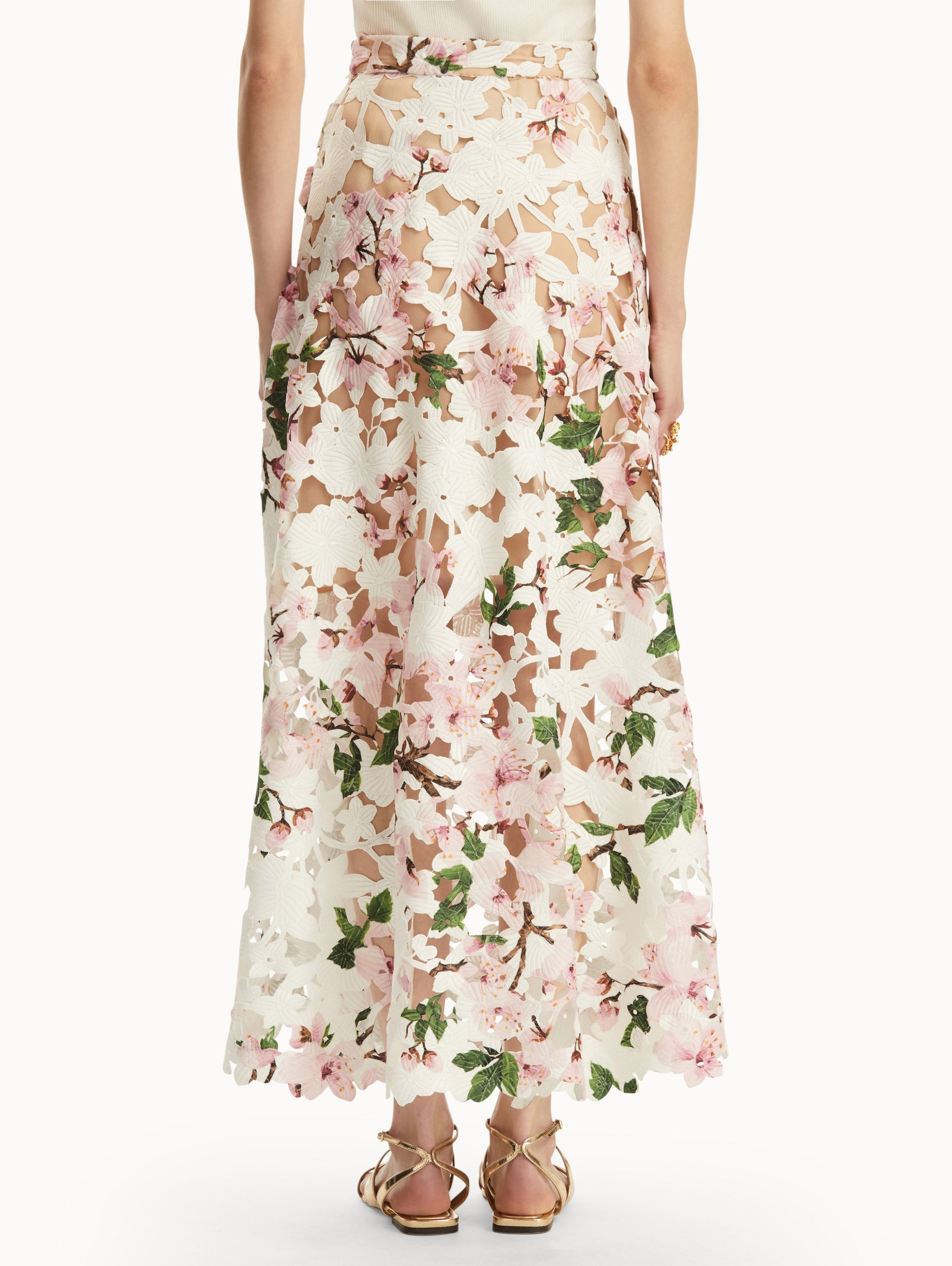 CHERRY BLOSSOM GUIPURE SKIRT - 3