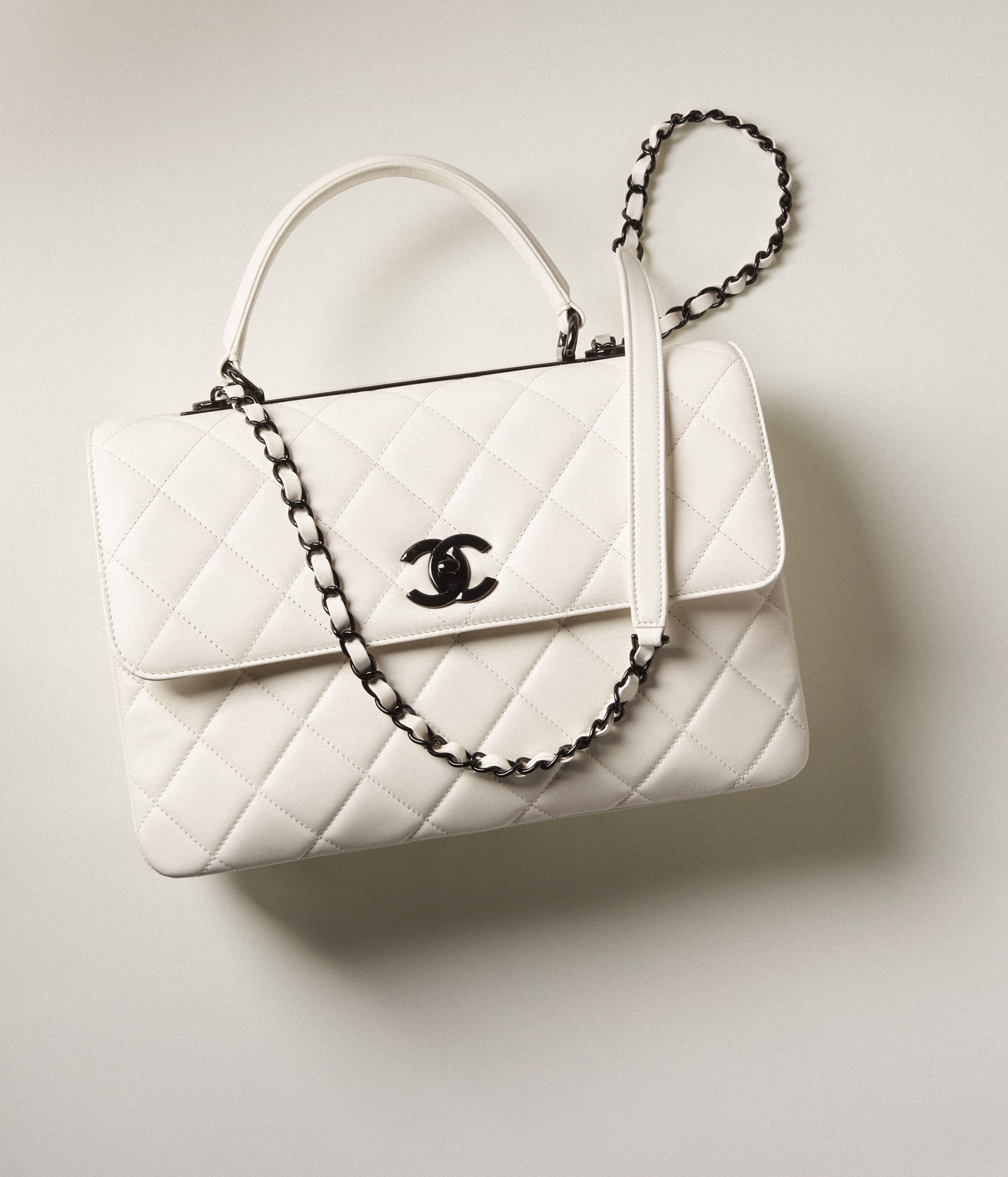 Large Flap Bag with Top Handle - 1