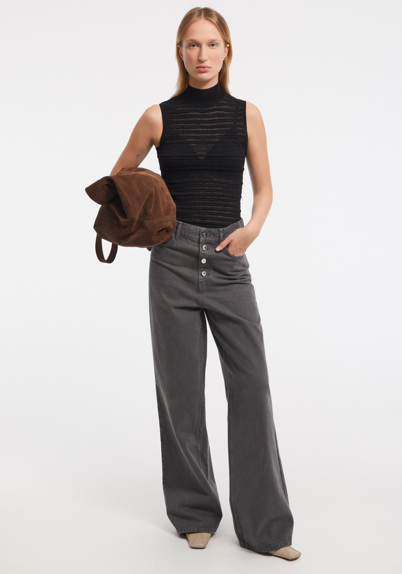 MARIBEL Semi-sheer sleeveless turtleneck 4
