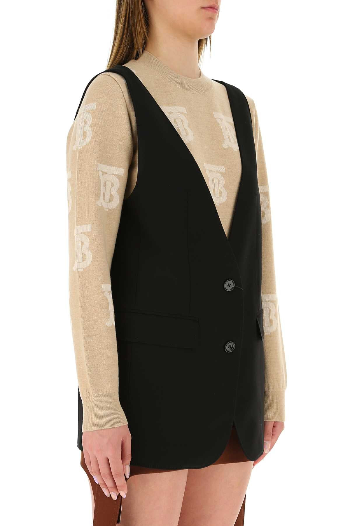 Burberry Women Black Silk Oversize Vest - 3