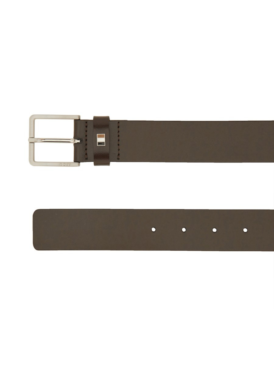 LEATHER BELT WITH LOGO - 2