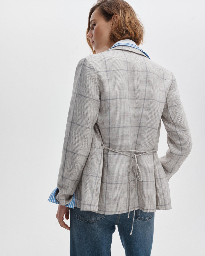 Chappell Plaid Linen Blazer 6