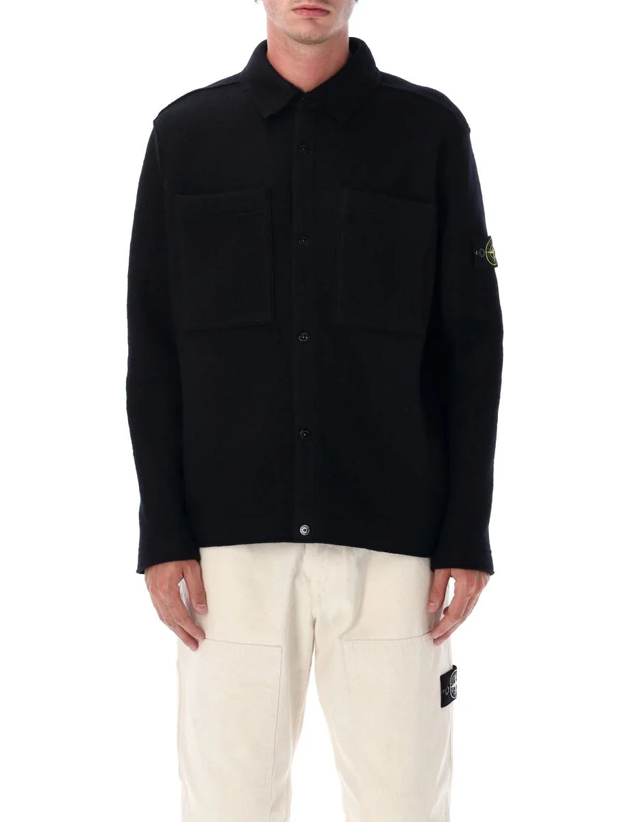 Stone Island Felted Wool Overshirt - 1