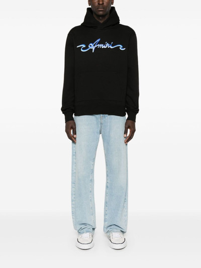 AMIRI logo-print cotton hoodie outlook