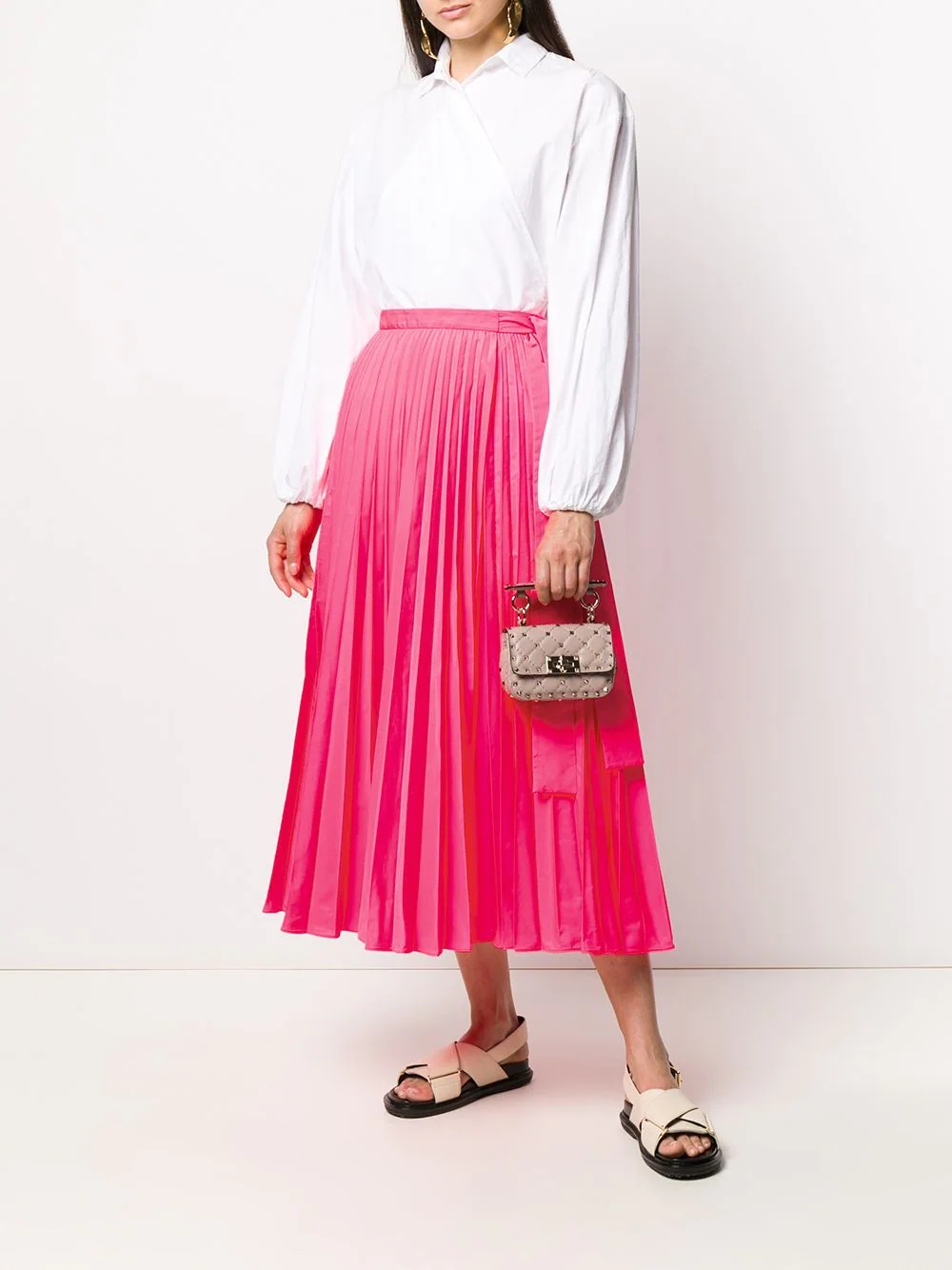 tied-waist pleated skirt - 2