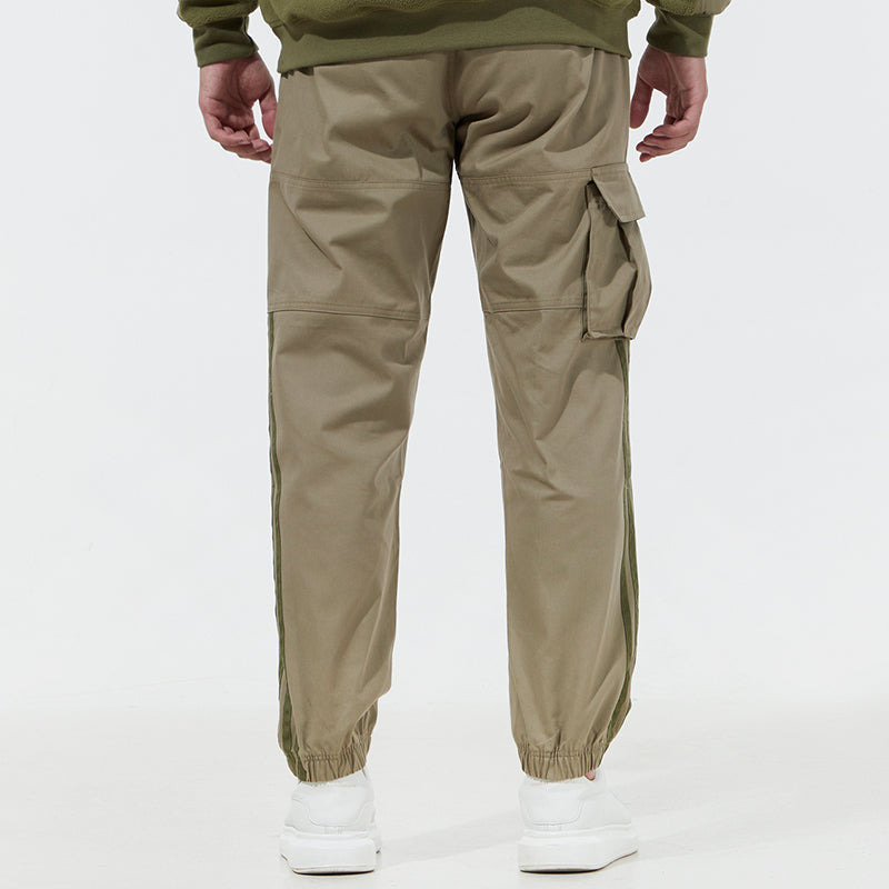 Men's adidas neo Sw Wvn Tp Side Pocket Casual Joggers/Pants/Trousers Olive Green H45172 - 4