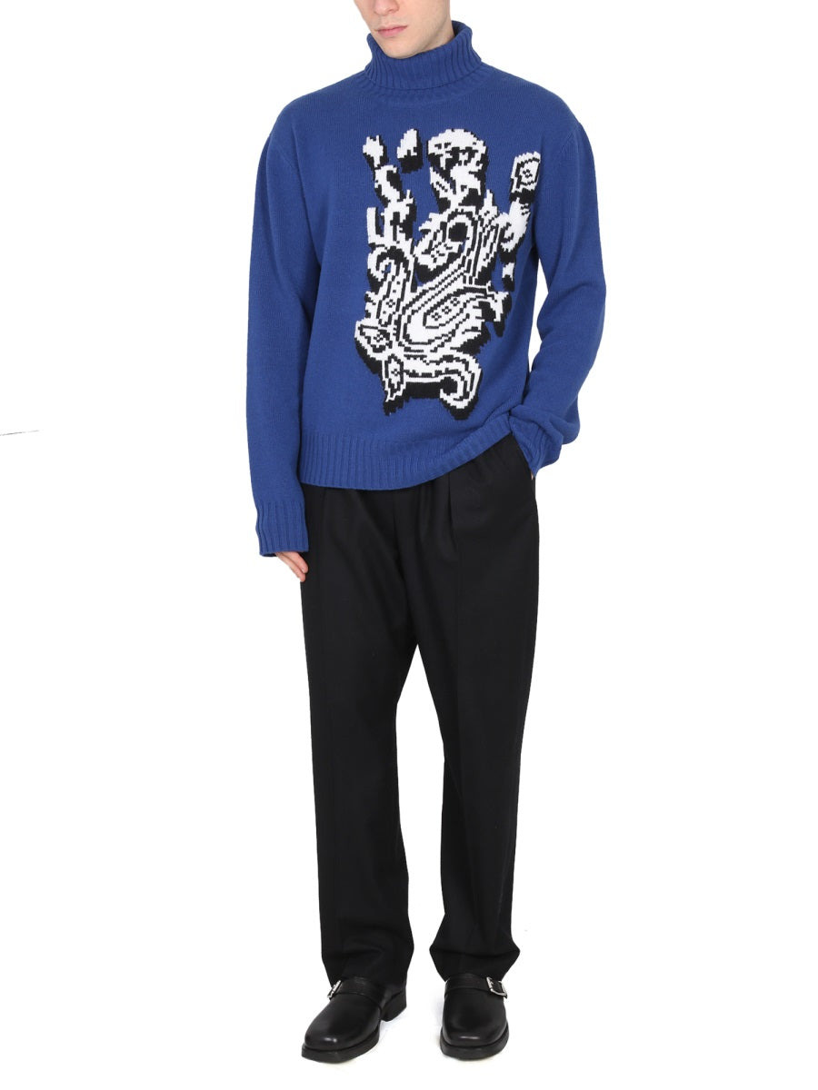 Etro Men Inlaid Jacquard Turtleneck Sweater - 2