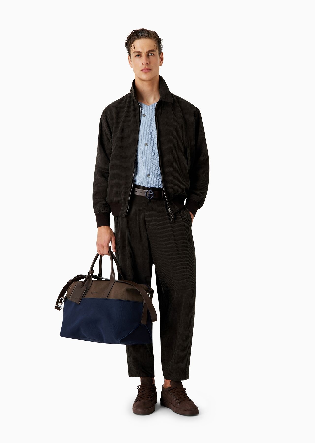 ASV trousers with two pleats in a canneté cupro blend - 4