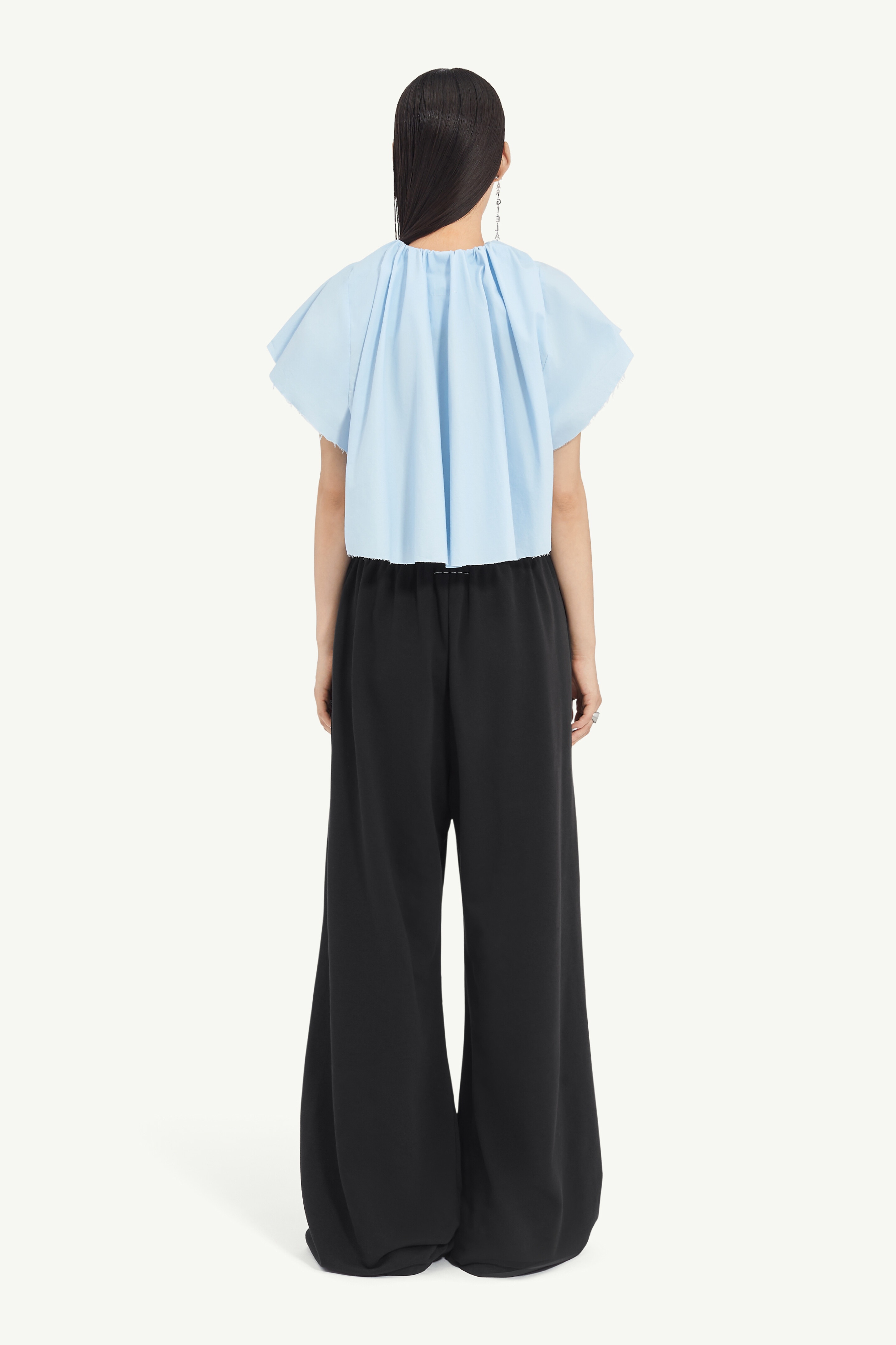 Asymmetric Cotton Poplin Top - 4