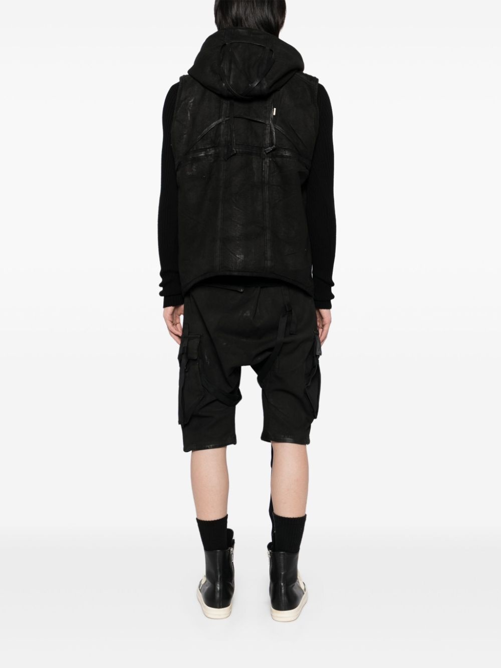 padded hooded vest - 4