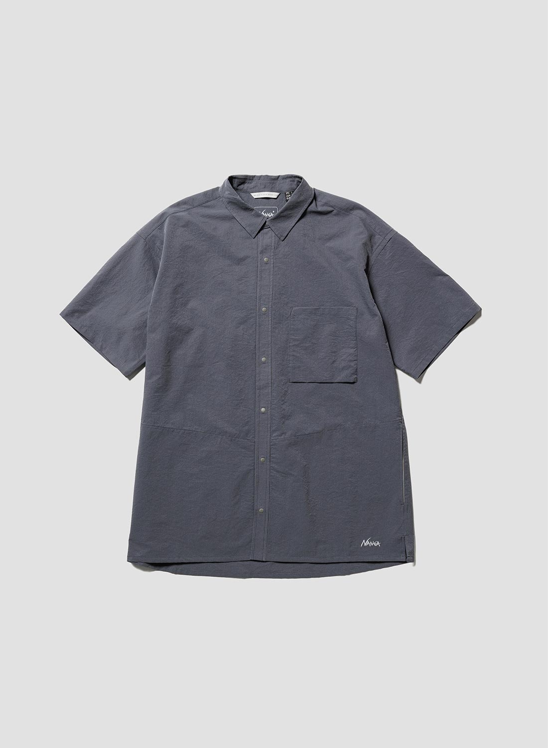 Nanga Air Cloth Comfy Short Sleeve Shirt in Grey - 1