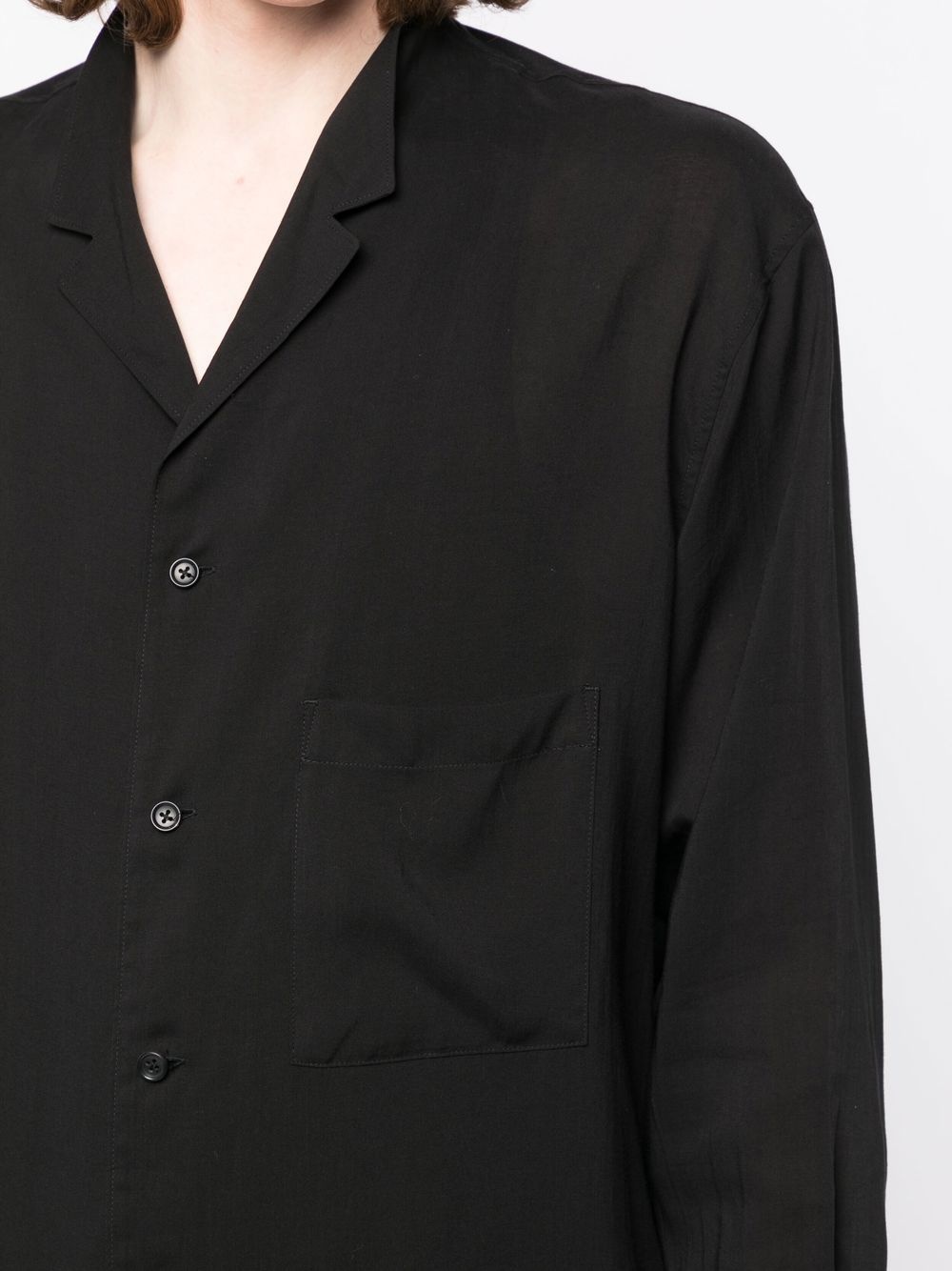 notched-collar shirt jacket - 5