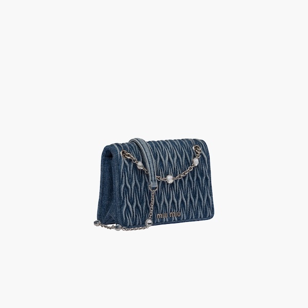 Matelassé denim mini-bag - 6