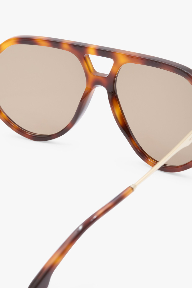 Acetate Aviator Sunglasses in Tortoise 6