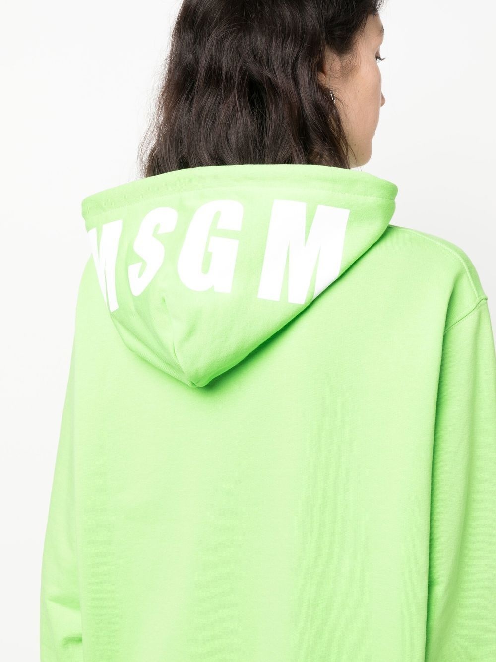 logo-print hooded jumper dress - 5