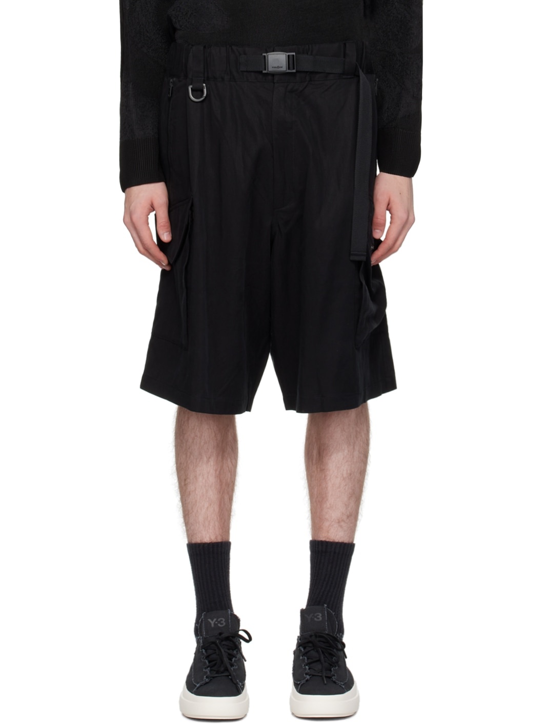 Black Washed Shorts - 1