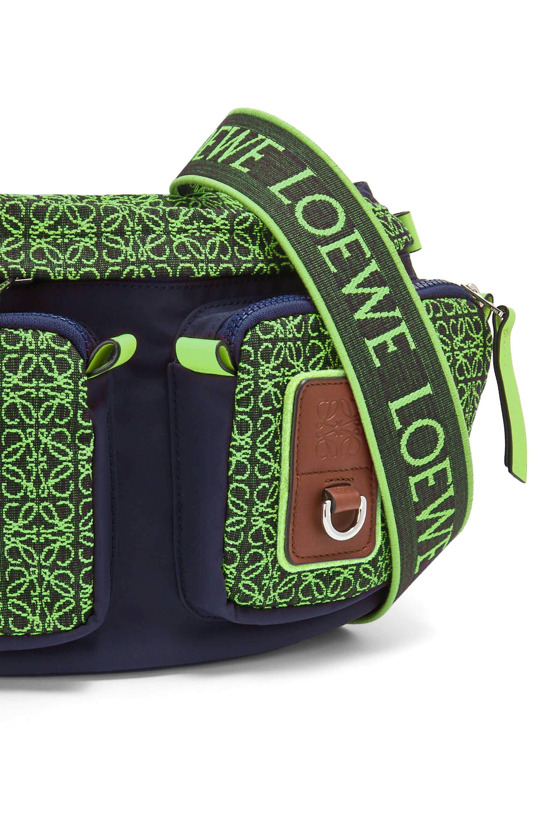 Large bumbag in Anagram jacquard and nylon - 4