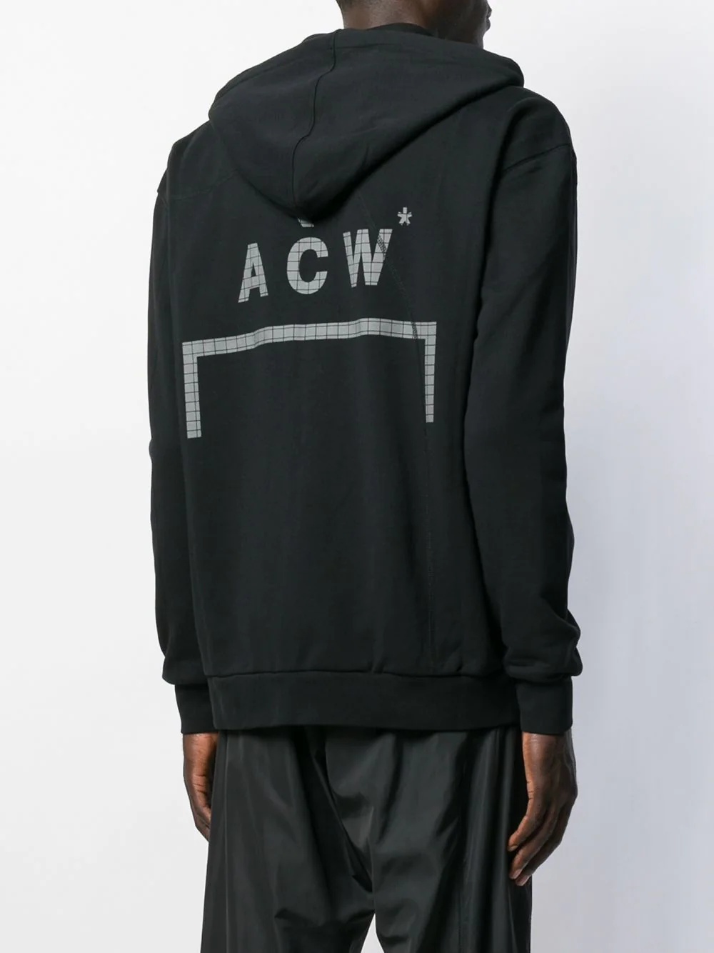 logo print zip-up hoodie - 4