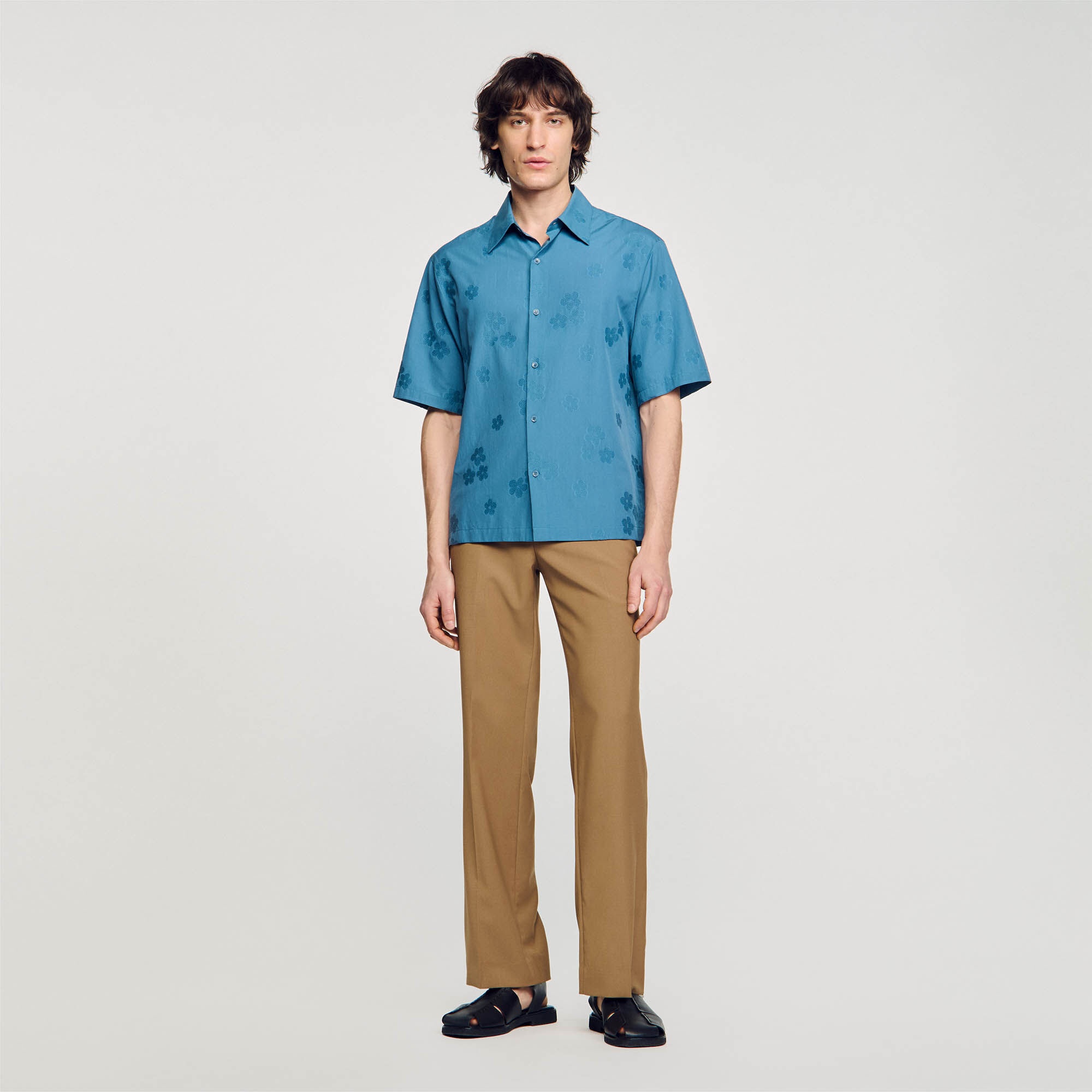 OVERSIZED FLORAL JACQUARD SHIRT - 3