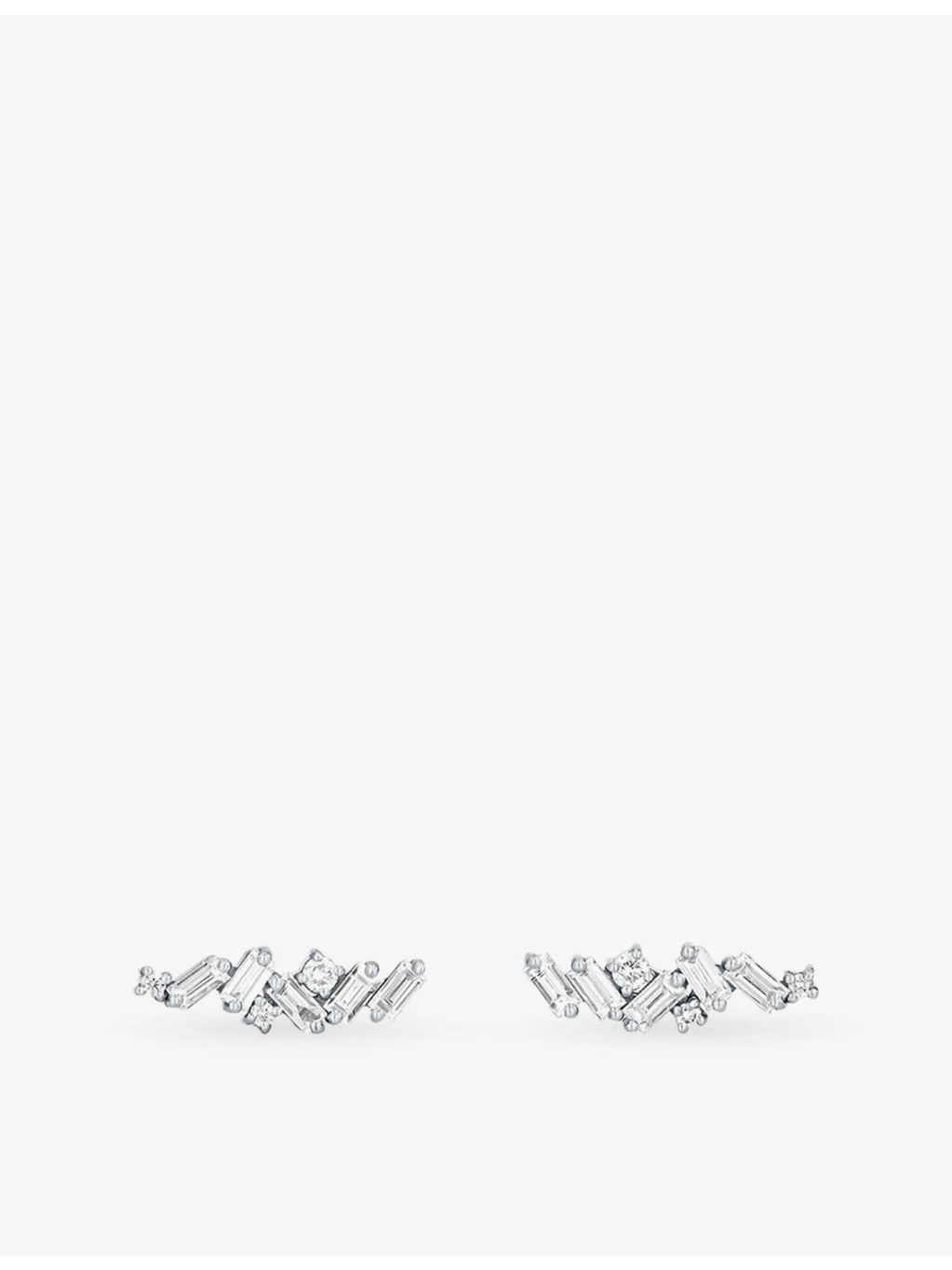 Firework 18ct white-gold and 0.6ct diamond earrings - 1