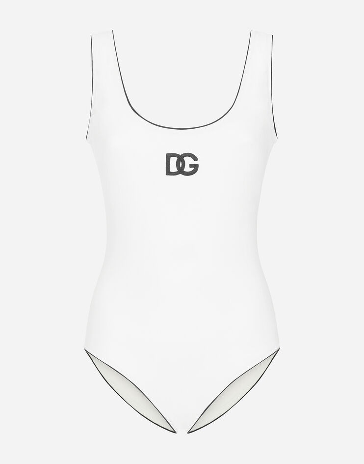 Olympic one-piece swimsuit with logo - 1