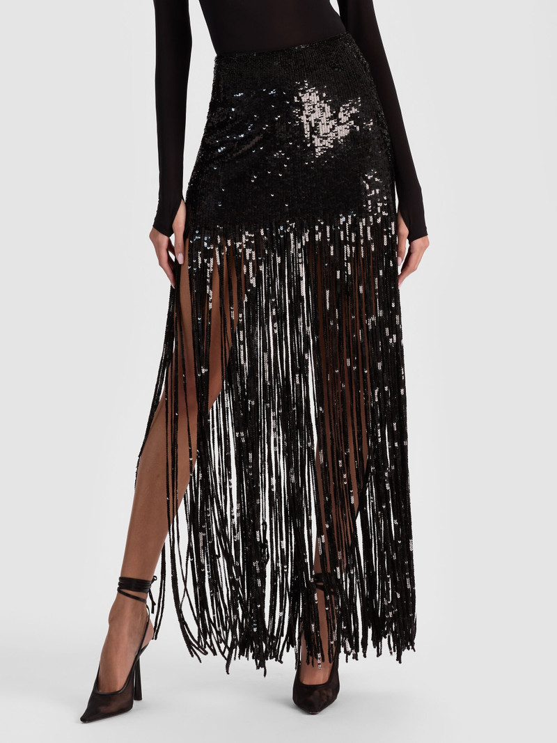 KENDRA SEQUIN FRINGE MAXI SKIRT 3